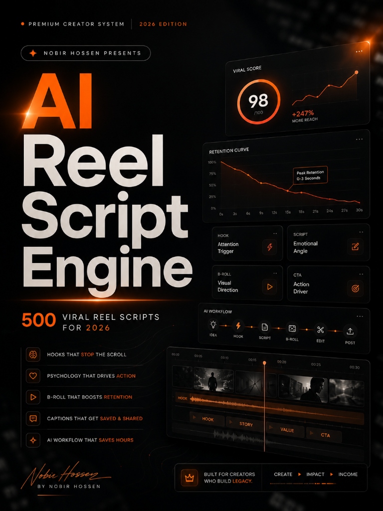 500 Viral Reel Scripts for Instagram and TikTok 2026 cover