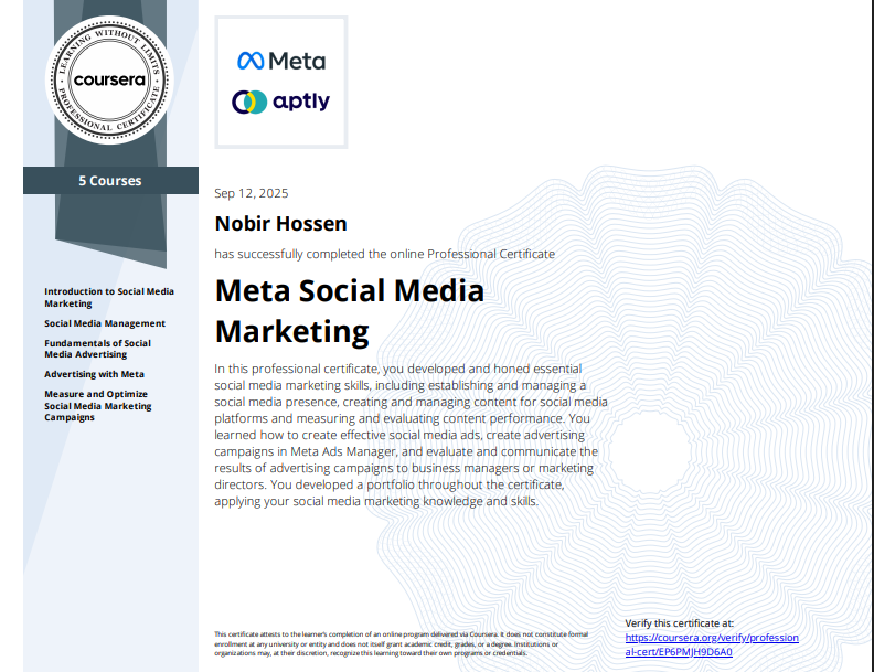 Meta certification
