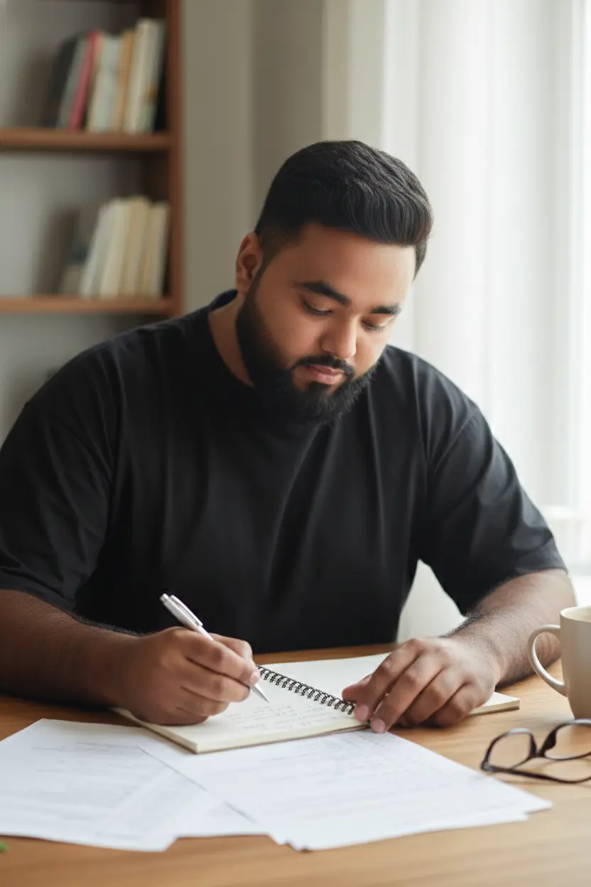 Nobir Hossen planning a social media content strategy