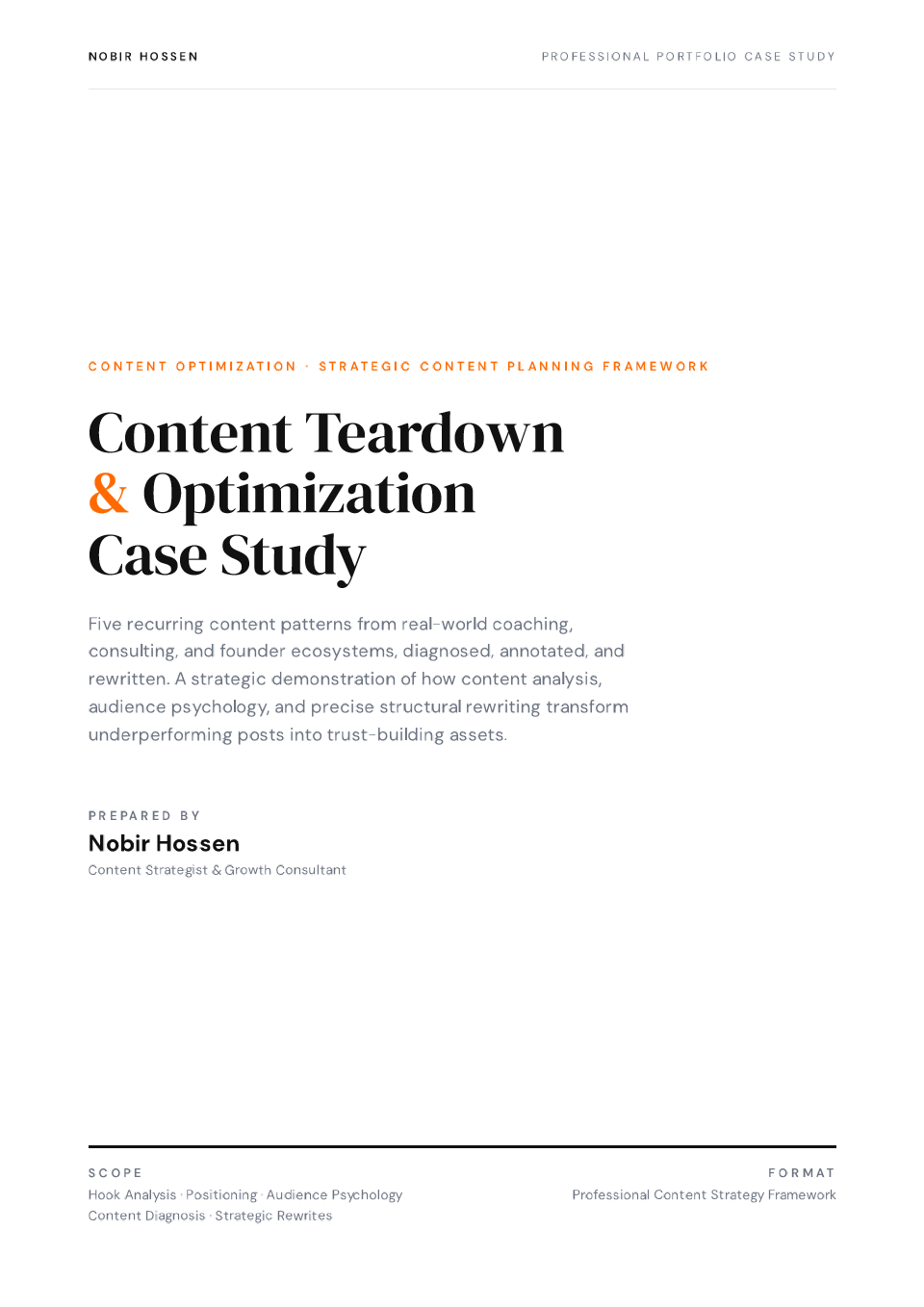 Content Teardown and Optimization Case Study cover